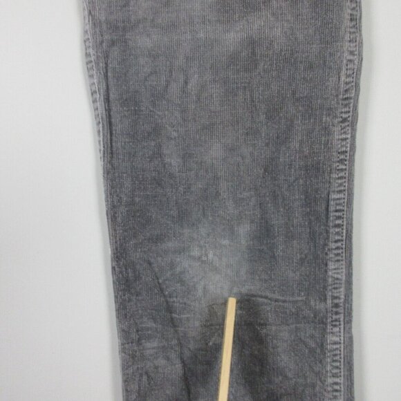 Gramicci Straight Leg Corduroy Pants Women Size 4 Mid Rise Zip Casual Gray 494 - Picture 8 of 14